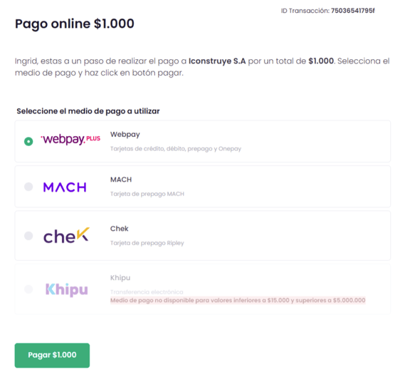 2-Pago online