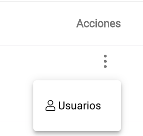Acciones - Usuarios