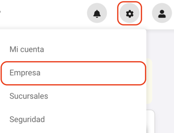 Menú Empresa - Marketplace